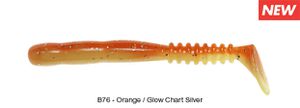 ROCKVIBE SHAD 3" B76 - ORANGE GLOW CHART SILVER