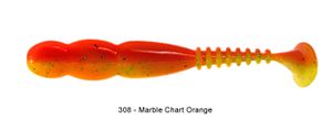 FAT ROCKVIBE SHAD 4" 308 - MARBLE CHART ORANGE