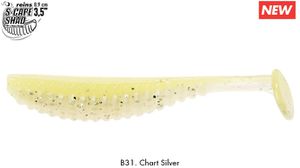 S-CAPE SHAD 3,5" B31 - CHARTREUSE SILVER