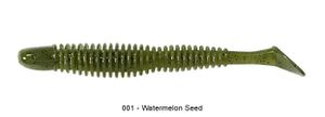 BUBBLING SHAD 4" 001 - WATERMELON SEED