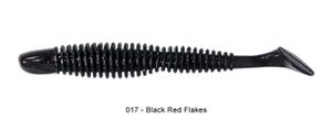 BUBBLING SHAD 4" 017 - BLACK RED FLAKE