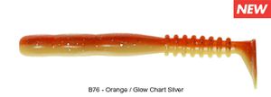 FAT ROCKVIBE SHAD 4" B76 - ORANGE GLOW CHART SILVER