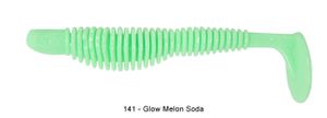 FAT BUBBLING SHAD 4" 141 - GLOW MELON SODA