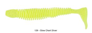 FAT BUBBLING SHAD 4" 129 - GLOW CHARTREUSE SILVER