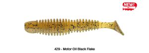 BUBBLING SHAD 3" 429 - MOTOR OIL PEPPER