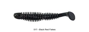 BUBBLING SHAD 3" 017 - BLACK RED FLAKE