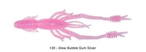 RING SHRIMP 4" 128 - GLOW BUBBLE GUM SILVER