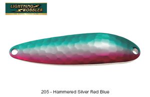 LIGHTNING WOBBLER 7 G 205 - HAMMERED SILVER RED BLUE