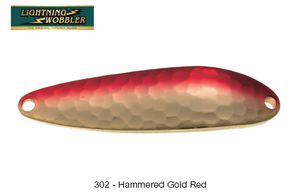 LIGHTNING WOBBLER 7 G 302 - HAMMERED GOLD RED