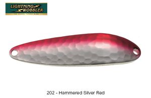 LIGHTNING WOBBLER 10 G 202 - HAMMERED SILVER RED