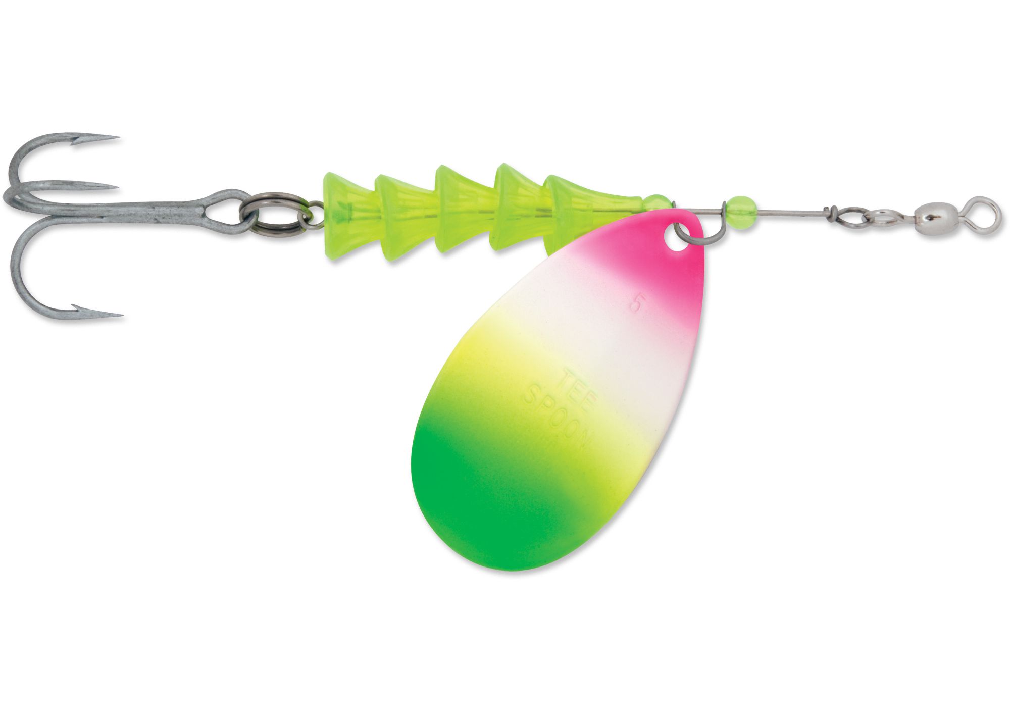 TEE SPOON 2073-005 GREEN RAINBOW BRASS BACK