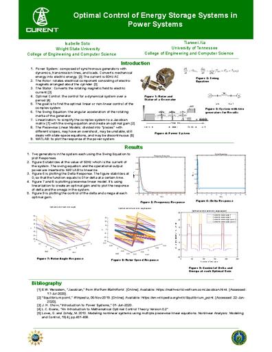 Optimal Control of Energy Storage Systems in Power Systems
