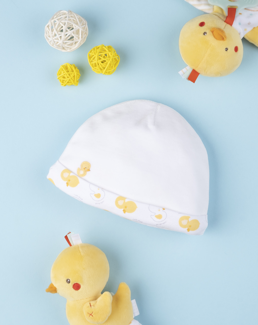 Kapuç me printe Prenatal - 1-3 Muaj, E bardhë