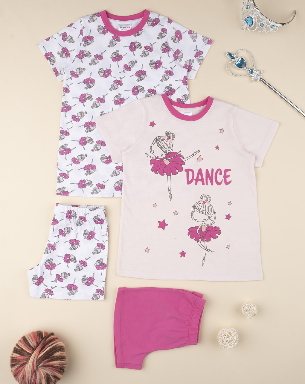 Pizhama, 2 palë, Prenatal - 9-10 Vjeç