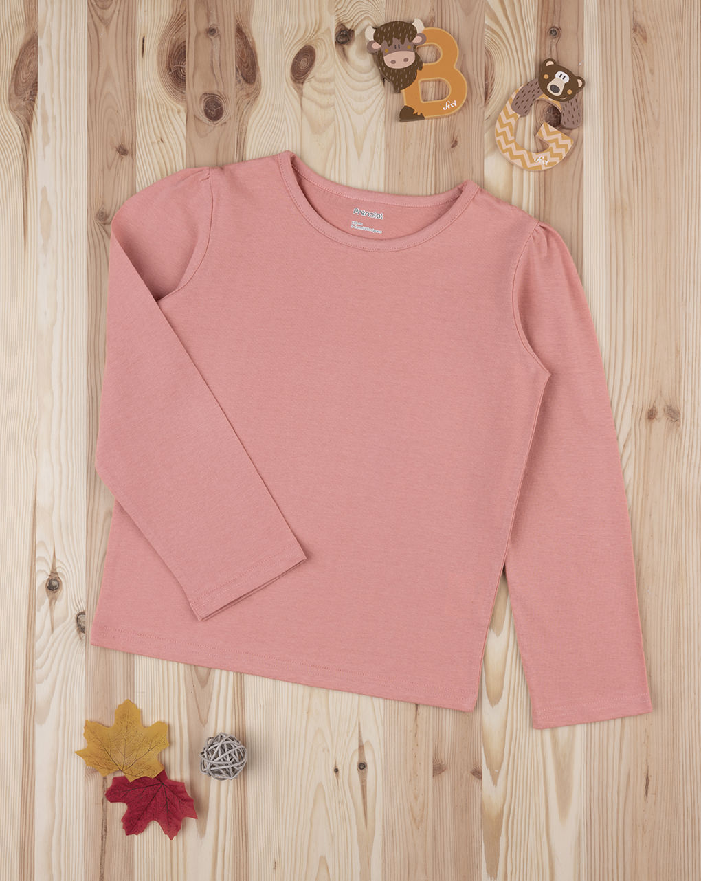 Bluzë bazike me mëngë të gjata, Prenatal - 8-9 Vjeç, Rozë