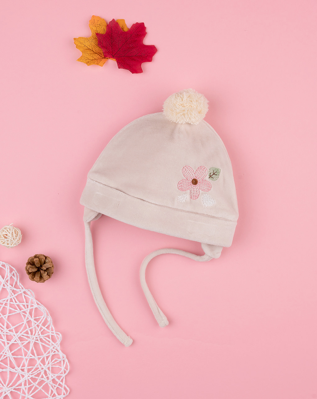 Kapuç velvet për vajza, Prenatal - 6-9 Muaj, Rozë