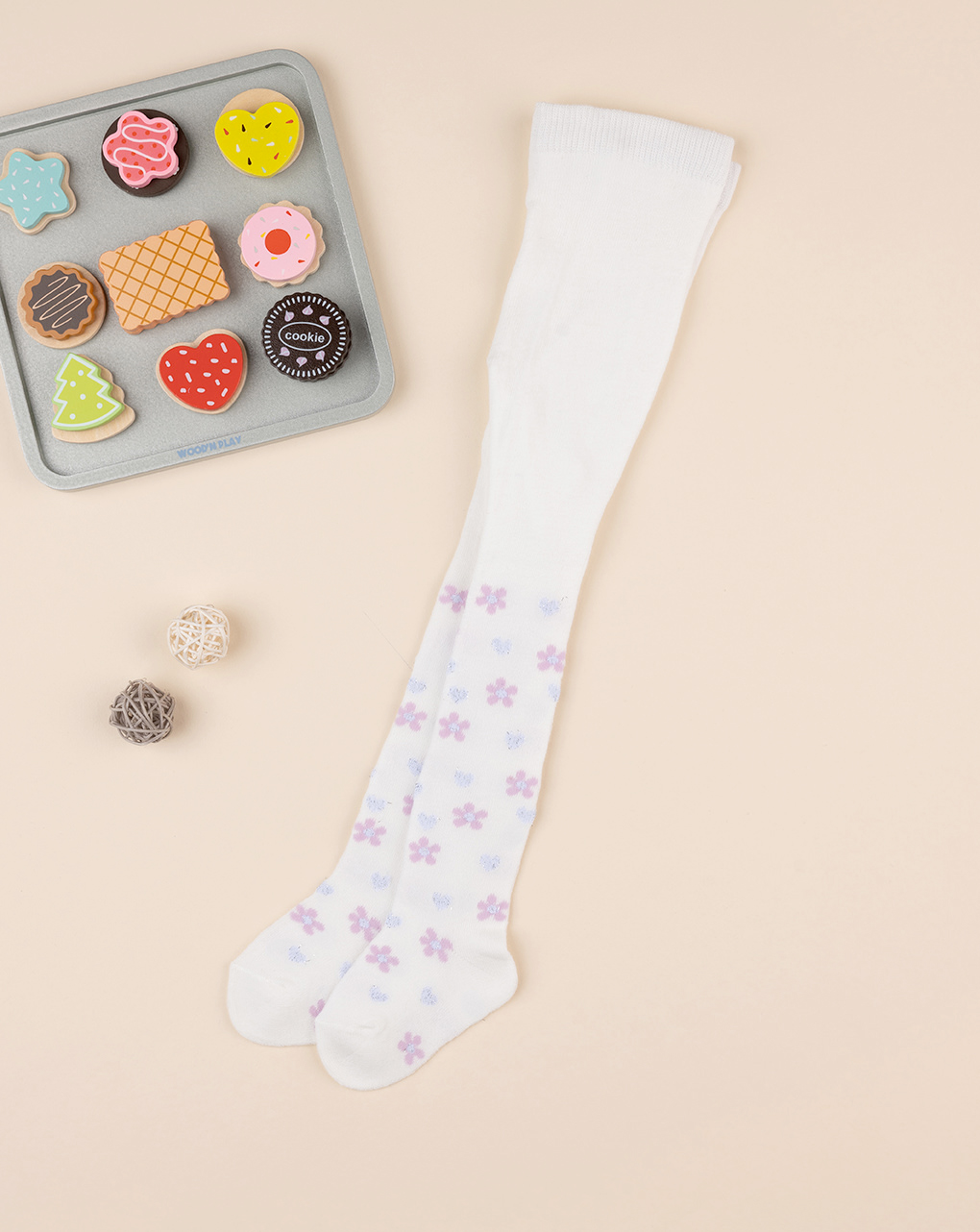 Geta të trasha me printe florale, Prenatal - 0-1 Muaj, Pana