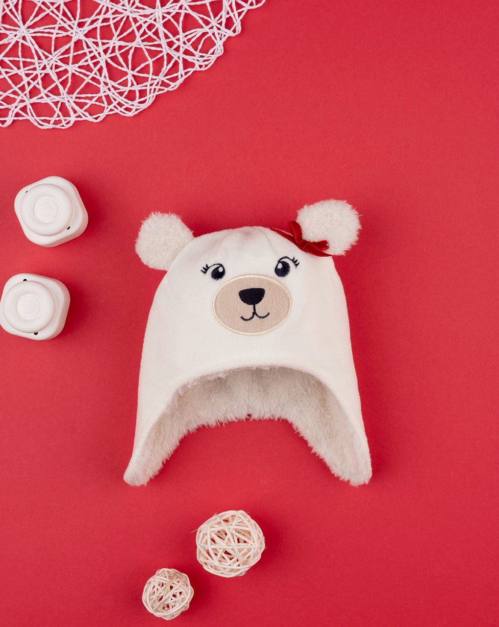 Kapuç me veshë për vajza, Prenatal - 6-9 Muaj, Pana