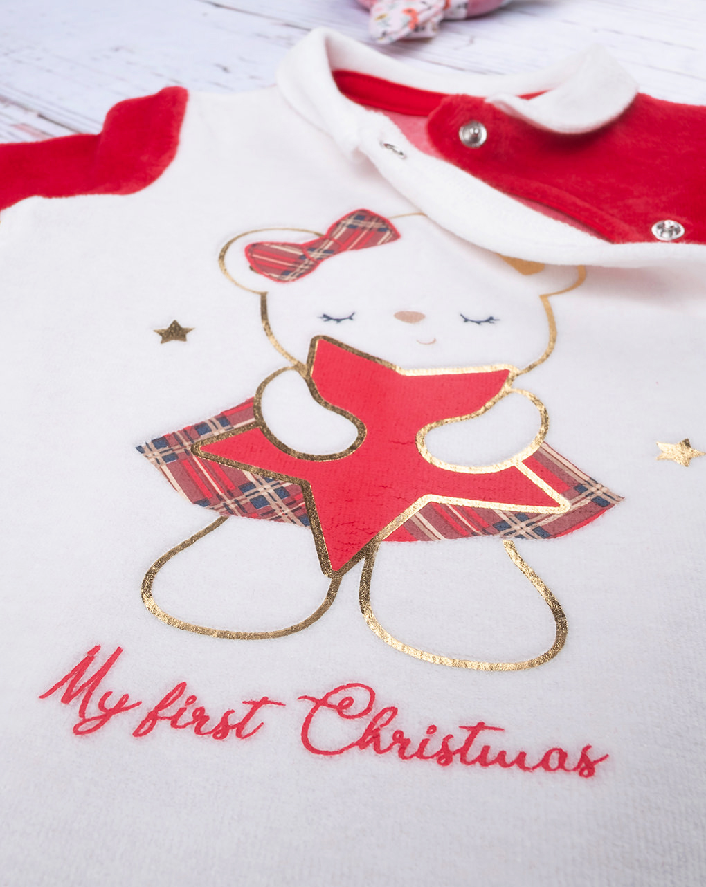 Tutinë velvet 'My first Christmas', Pretanal