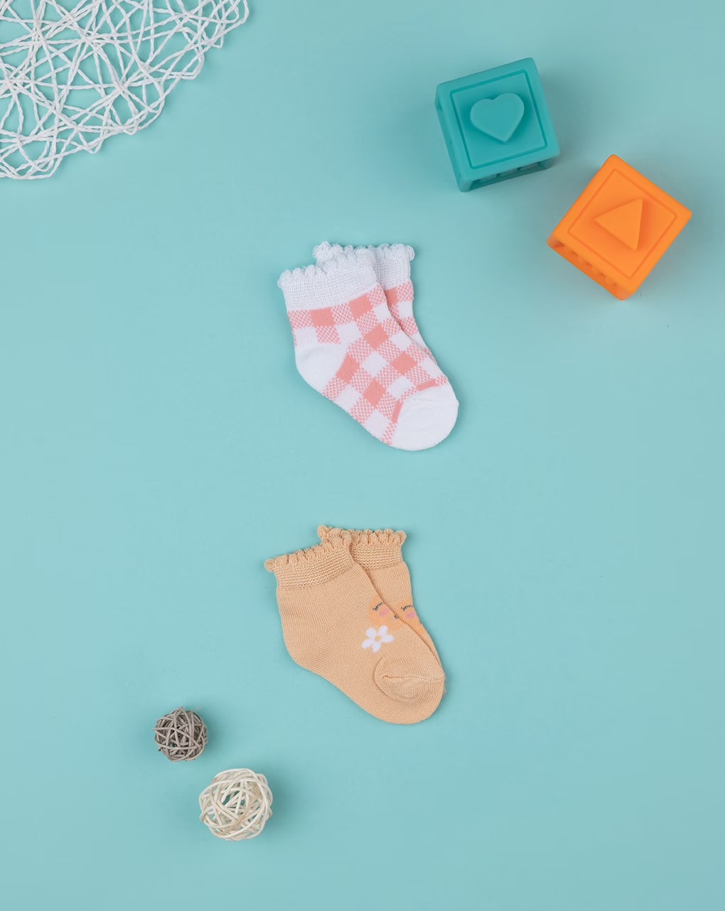 Çorape, set 2 palë, Prenatal - 0 Muaj