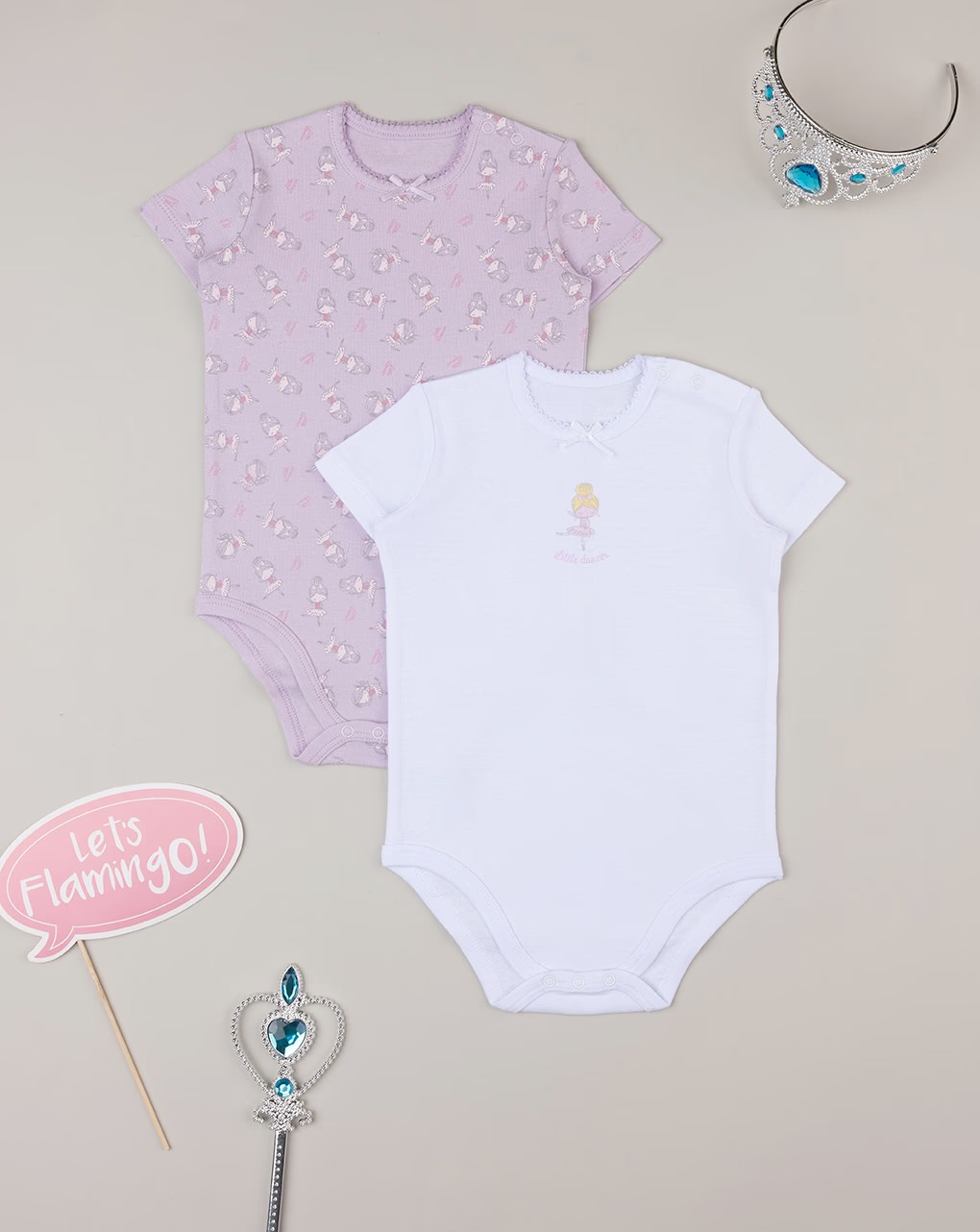 Set me dy body me mëngë të shkurtra, Prenatal - 18-24 Muaj, Lejla