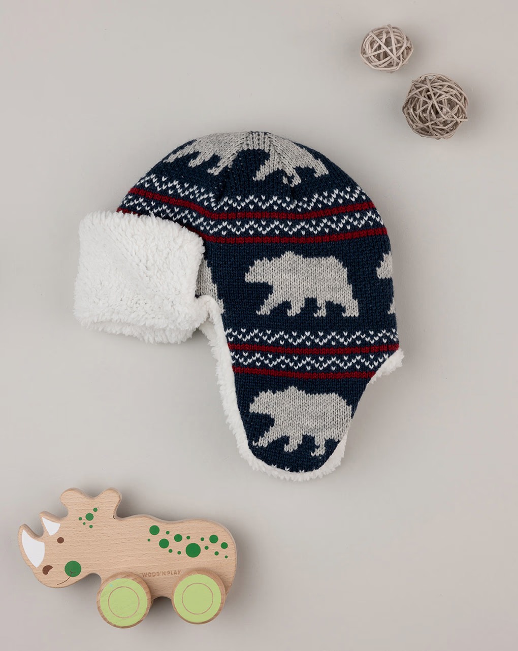 Kapuç me aviator për djem, Prenatal - Blu