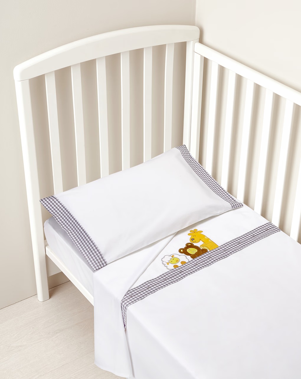 Komplet me tre pjesë 'çarçafë, këllëf', Prenatal - 6-12 Muaj, E bardhë