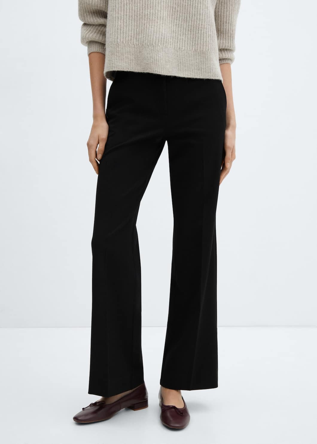 Pantallona wide-leg, Mango