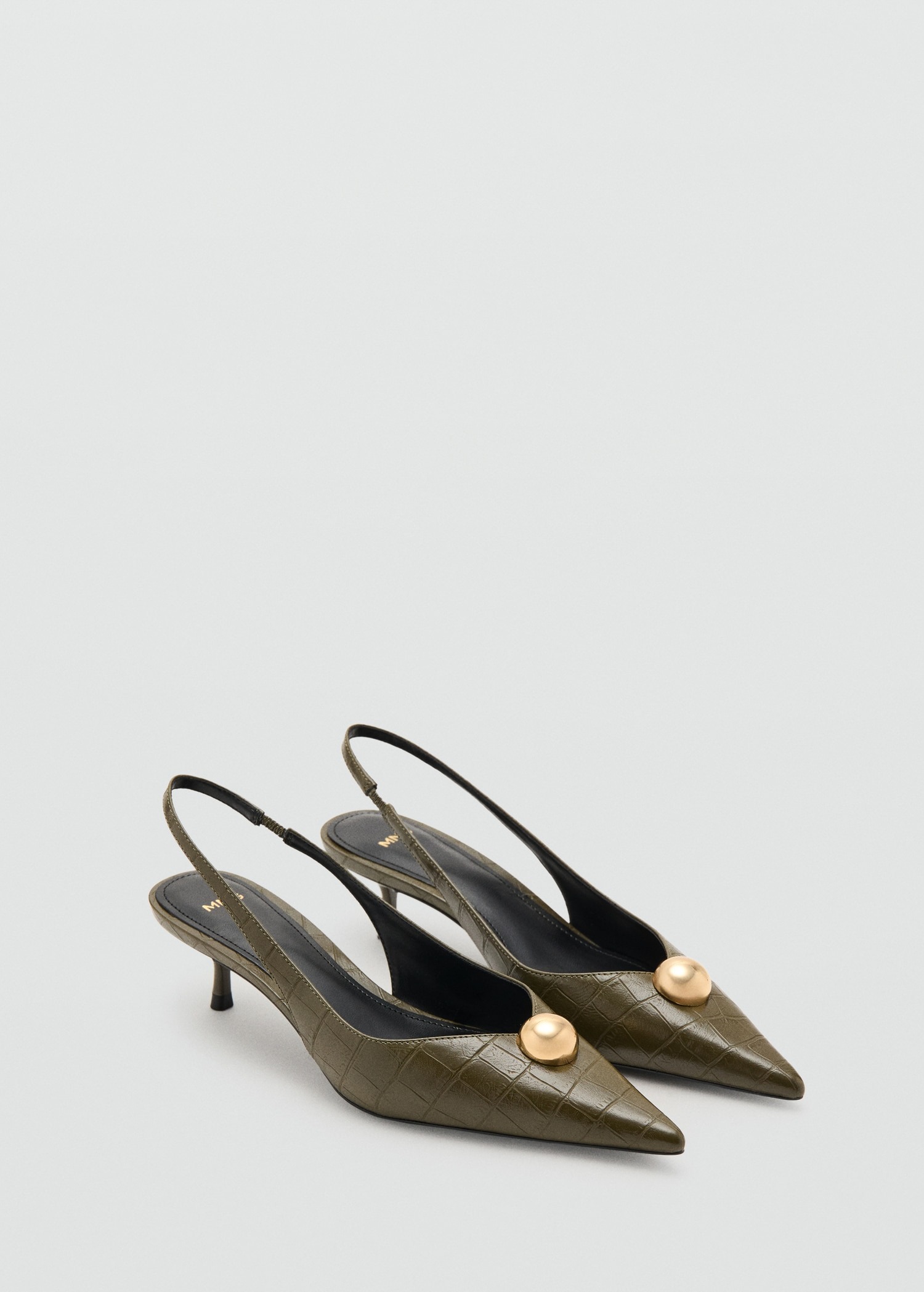 Këpucë me takë, Mango - 37, Jeshile