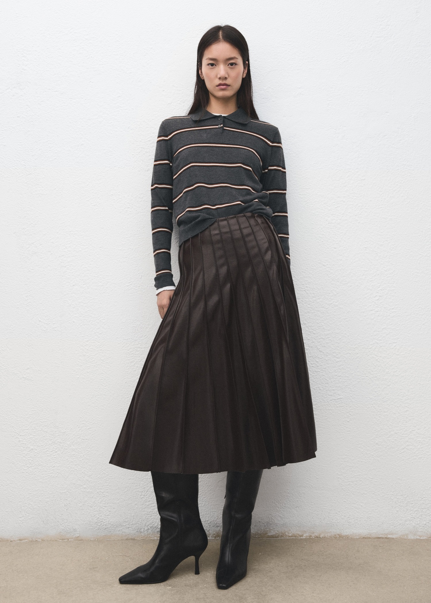 Bluzë me mëngë të gjata, Mango - S, Gri