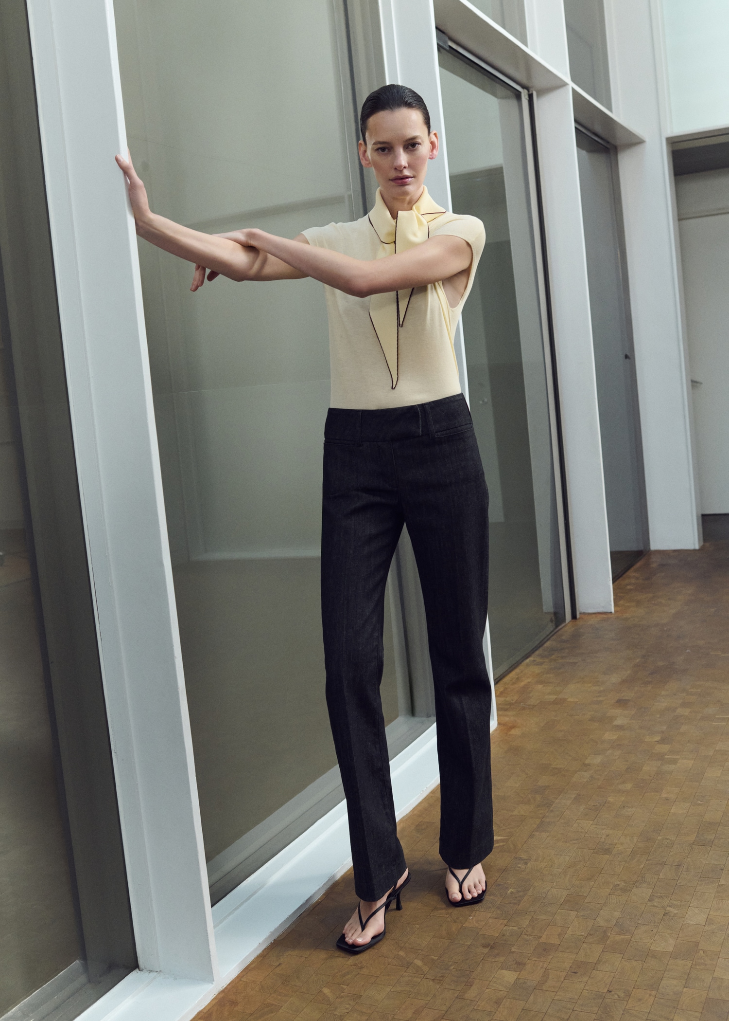 Bluzë me thurje, Mango - L, E verdhë