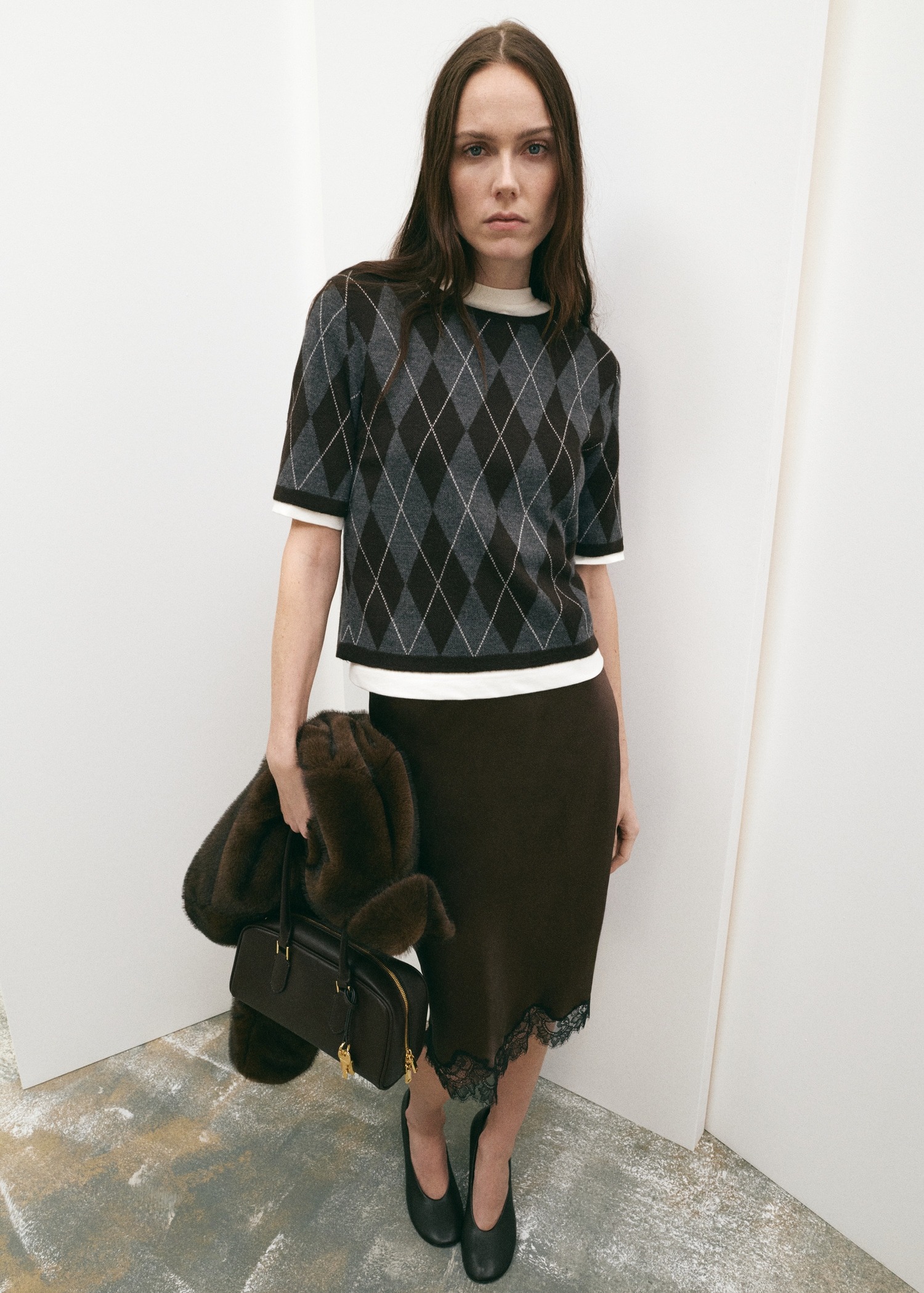 Pulovër, Mango - M, Bojëkafe