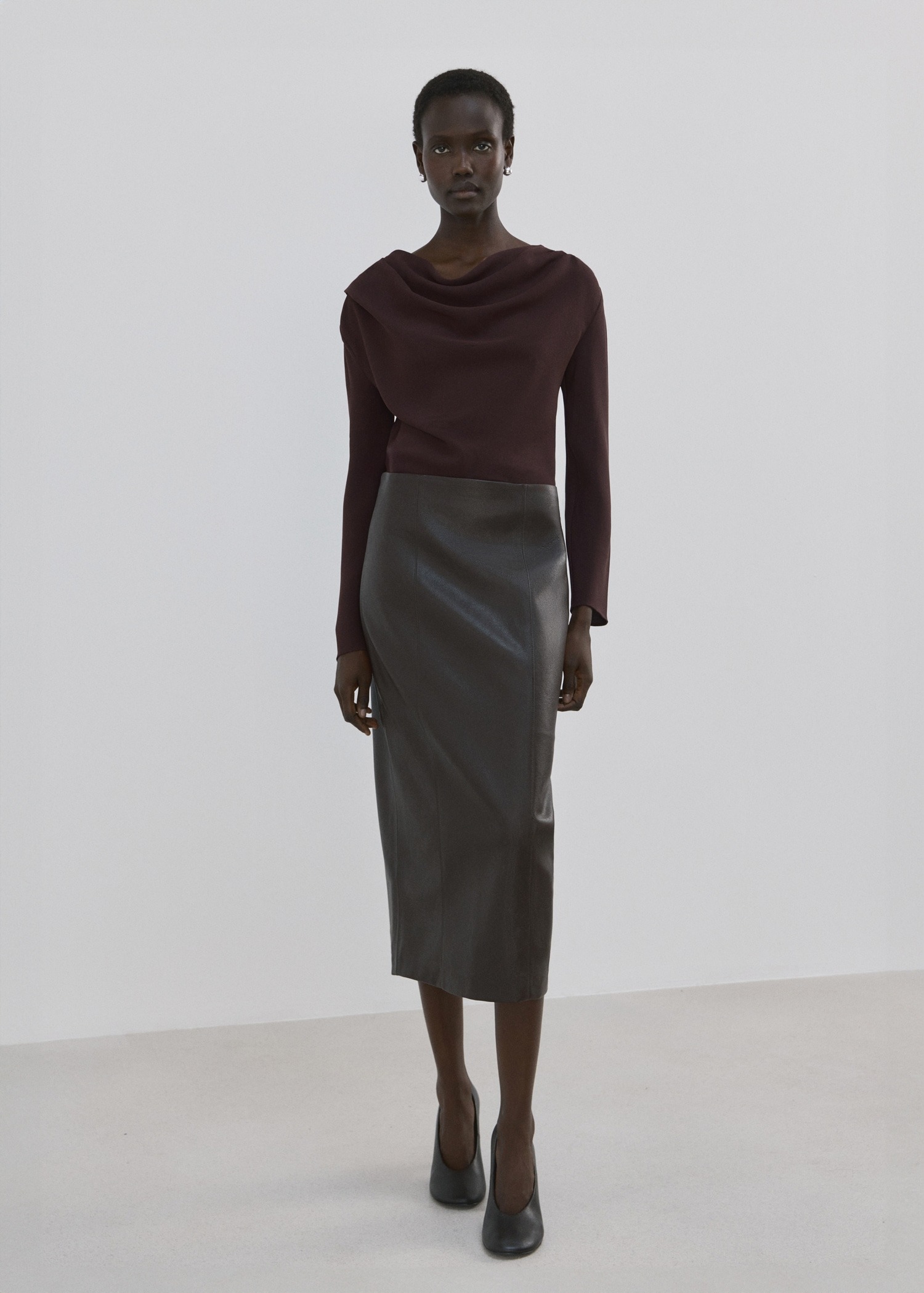 Bluzë asimetrike, Mango - S, Bojëkafe