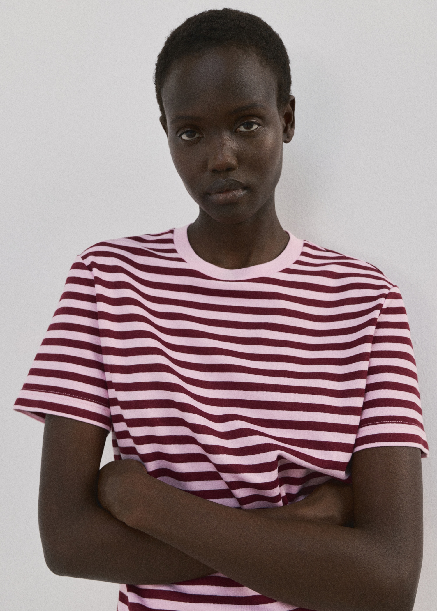 T-shirt me printe, Mango - M, Rozë