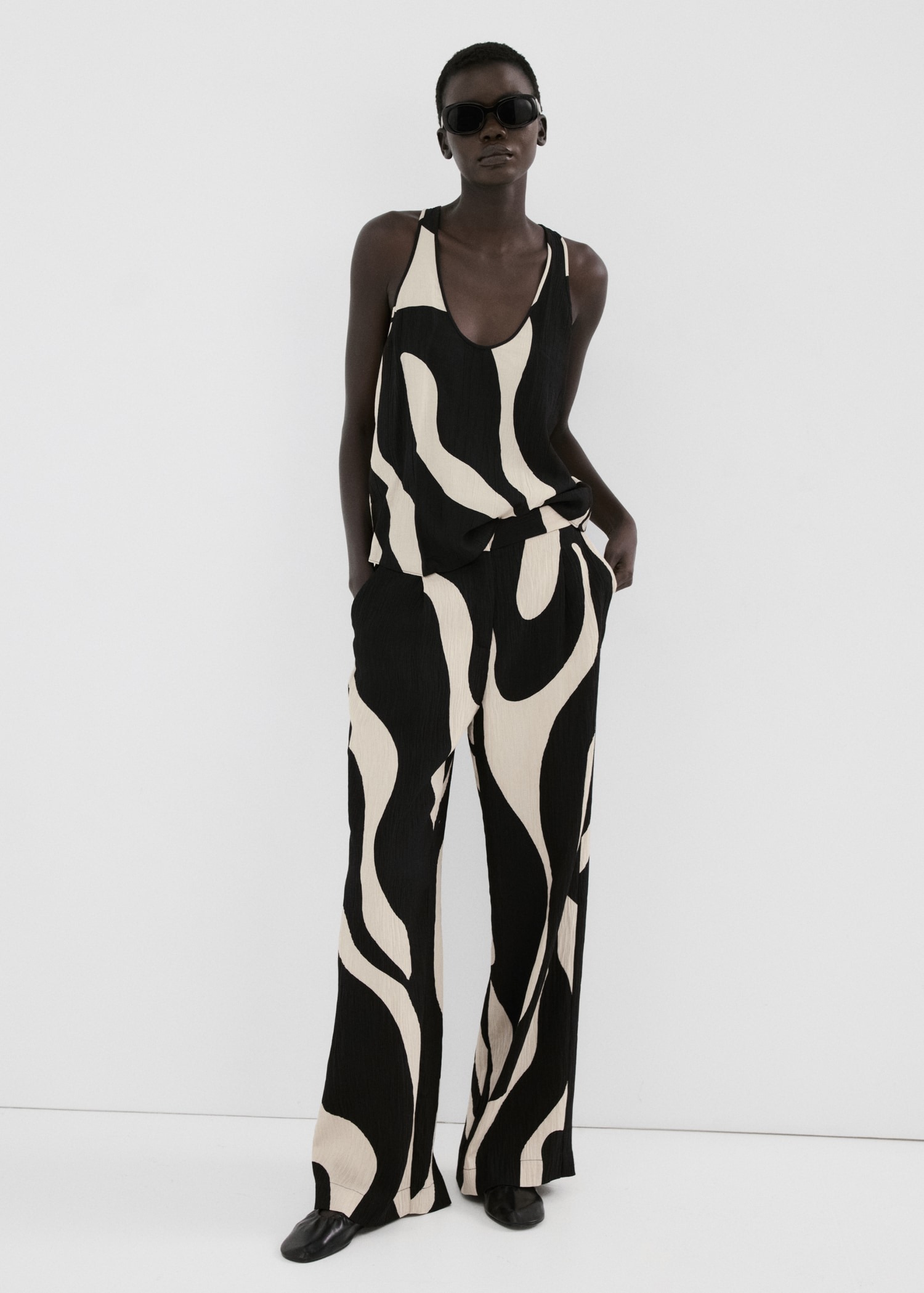 Kanatiere me printe, Mango - M, E zezë