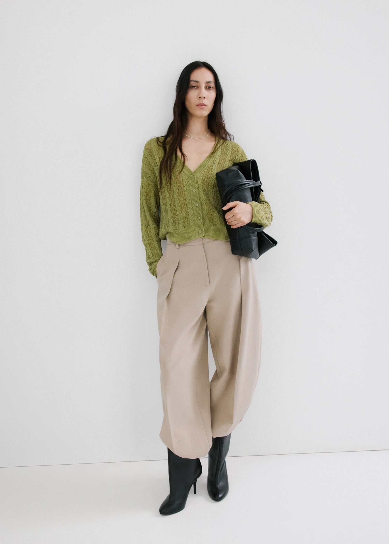 Triko me thurje, Mango - M, Jeshile