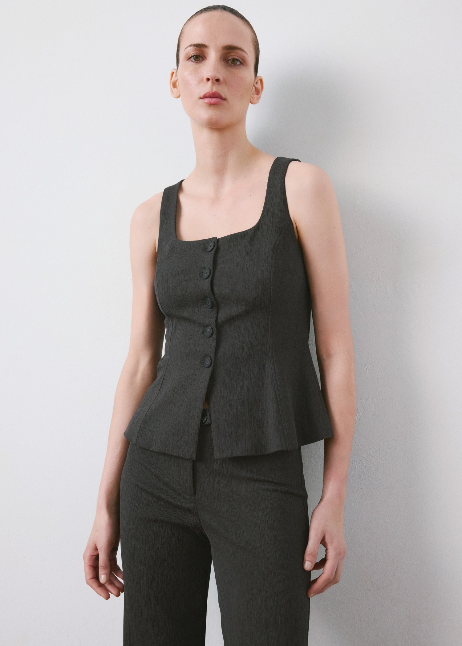 Pantallona straight-fit, Mango