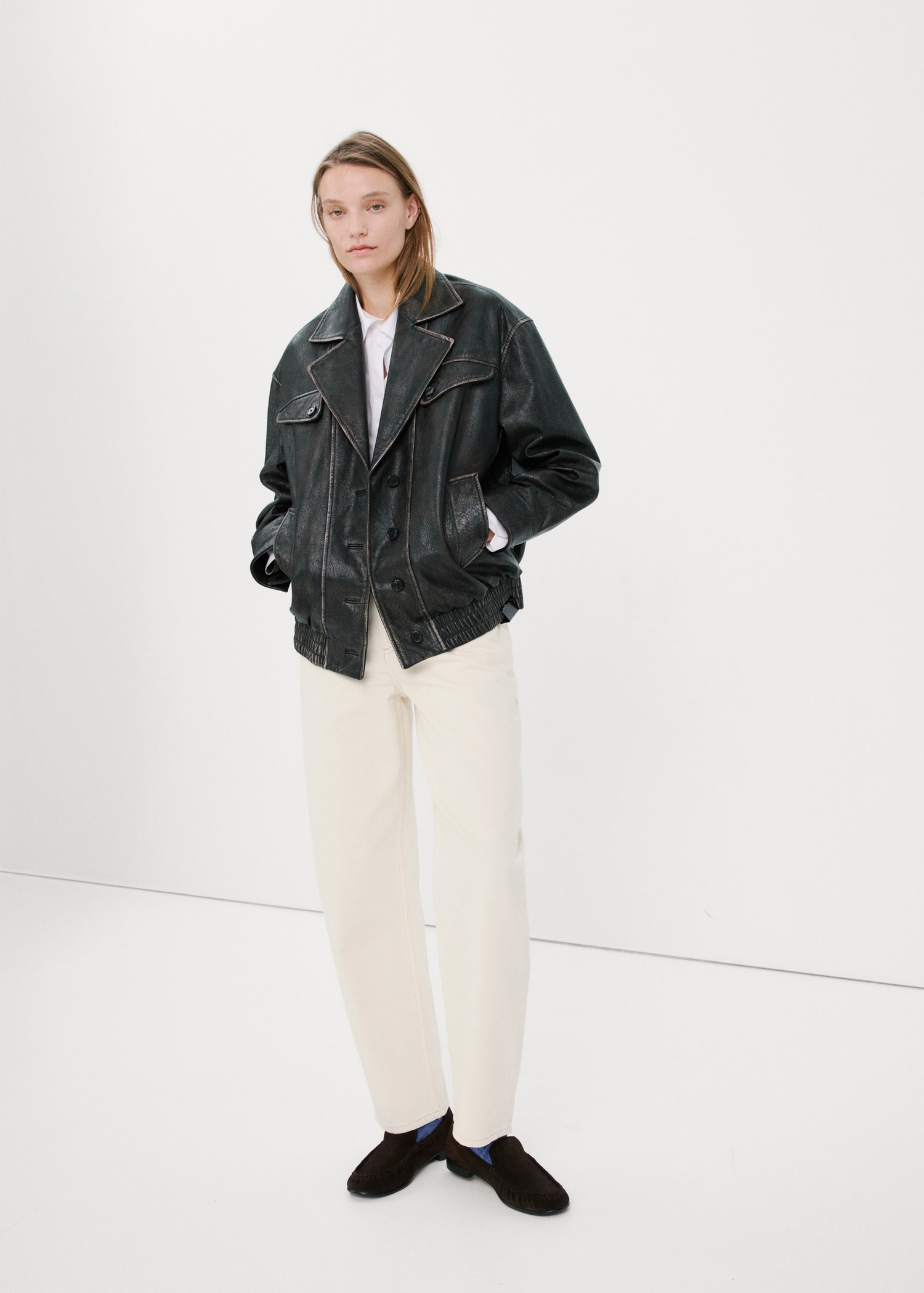 Xhinse wide-leg, Mango - 34, Bezhë