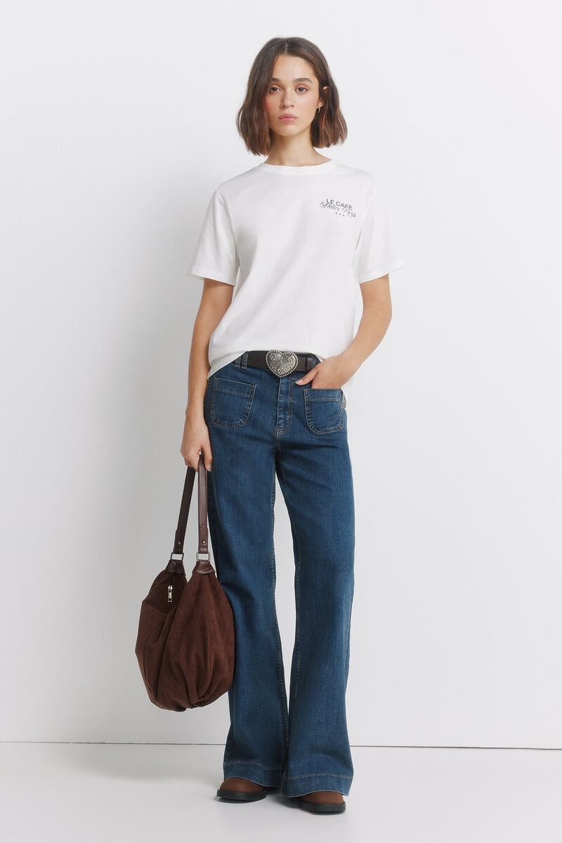 T-shirt pambuku, Springfield - L