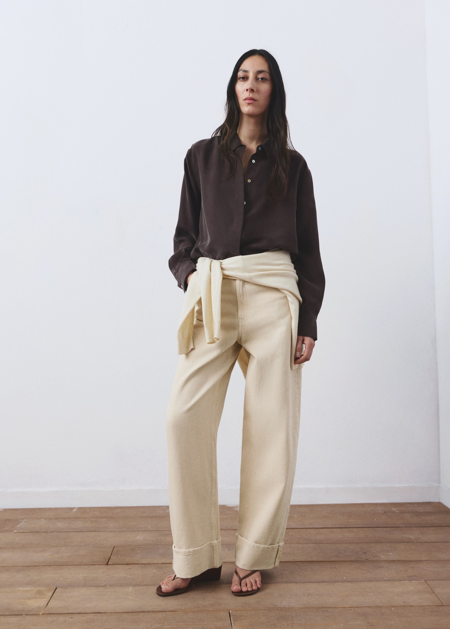 Pantallona të gjata, Mango - 36, Bezhë