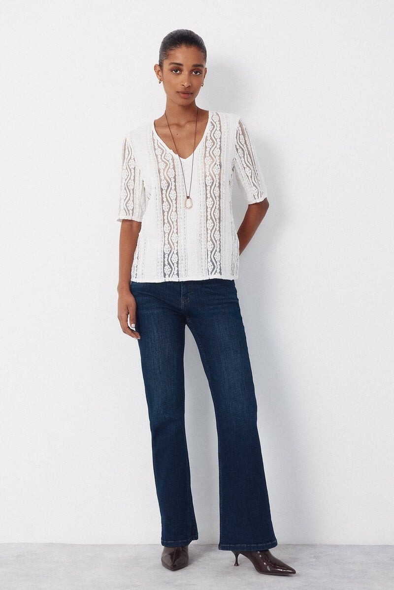 Bluzë me mëngë të shkurtra, Cortefiel - L