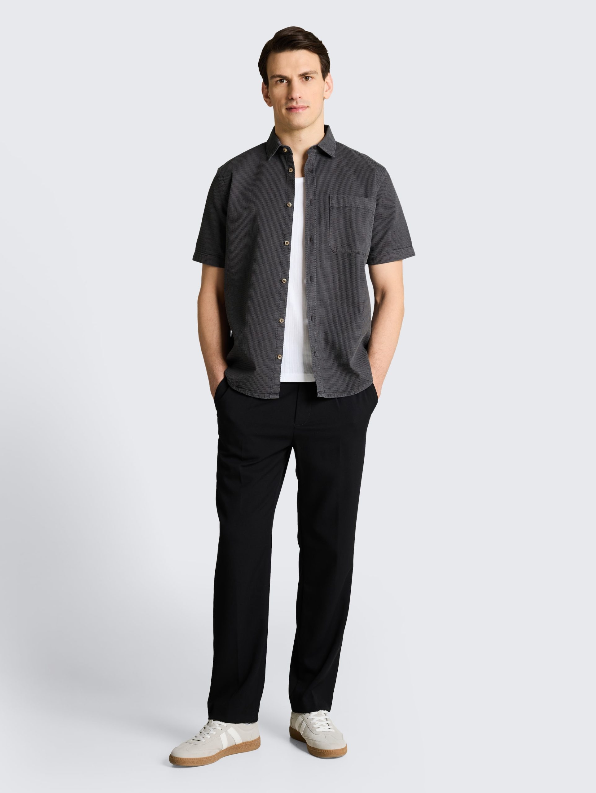 Këmishë për meshkuj, Tom Tailor - S, Gri