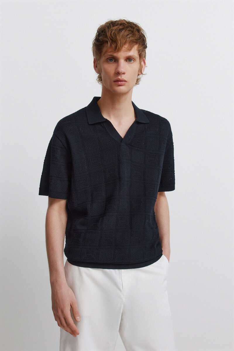 Polo me mëngë të shkurtra, Springfield - M, Blu e errët