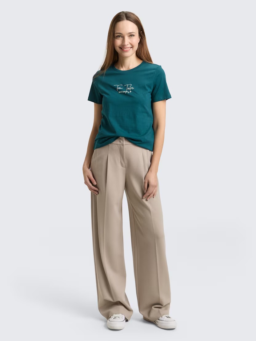T-shirt pambuku me mëngë të shkurtra, Tom Tailor