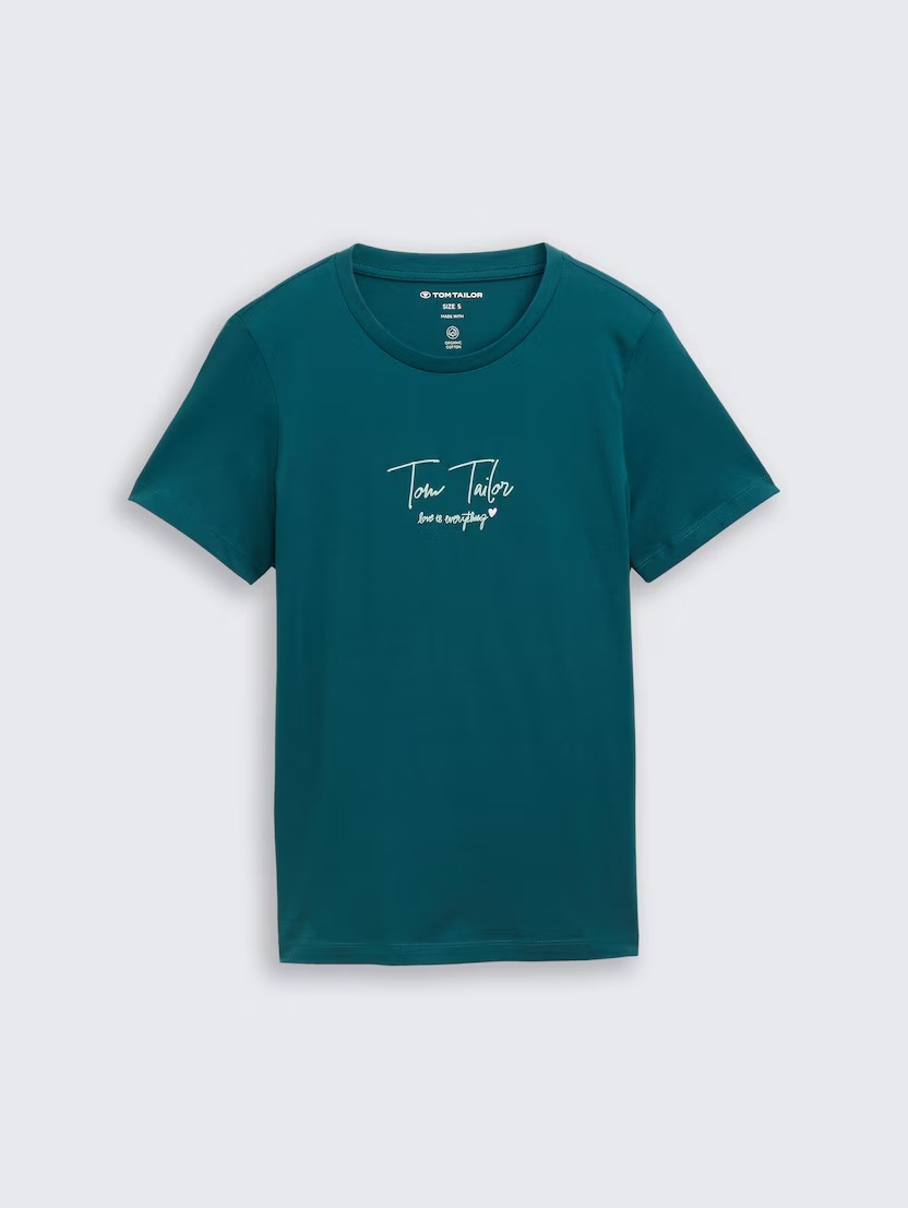 T-shirt pambuku me mëngë të shkurtra, Tom Tailor