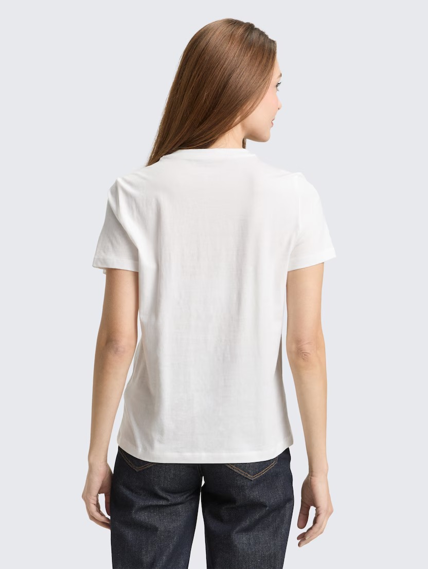 T-shirt pambuku me mëngë të shkurtra, Tom Tailor