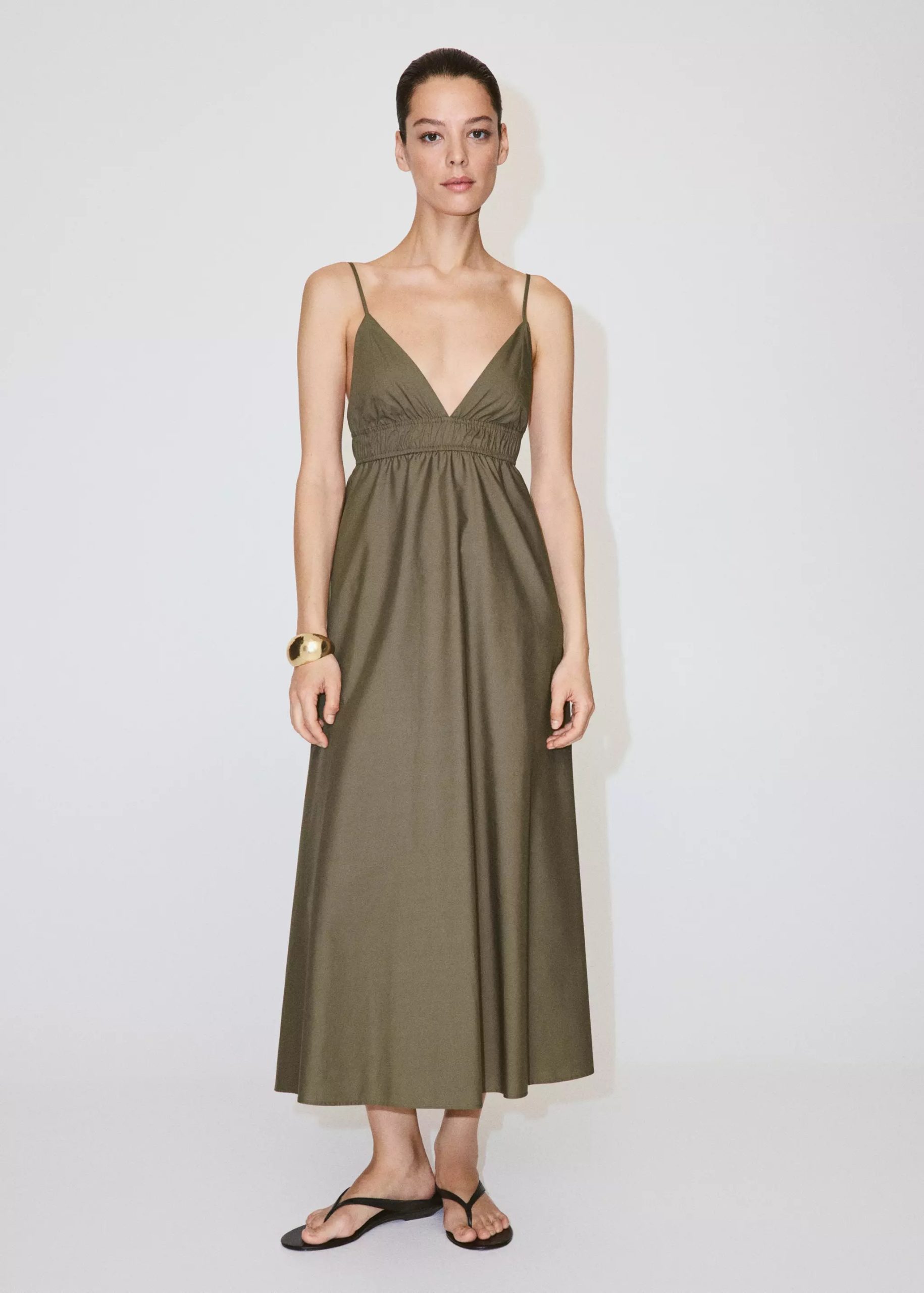 Fustan midi, Mango - S, Jeshile