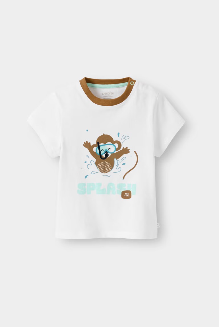 T-shirt me mëngë të shkurtra, Obaibi - 3 Muaj