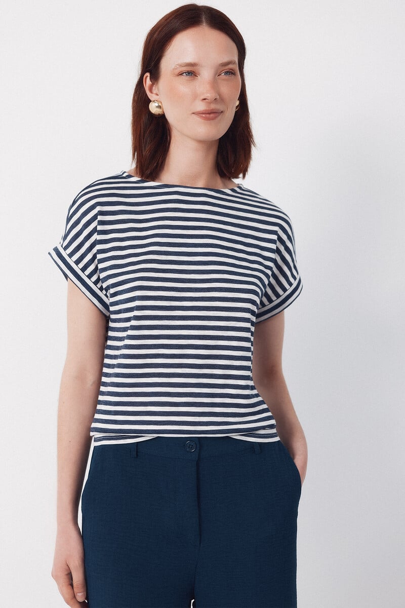 T-shirt me printe, Cortefiel - L