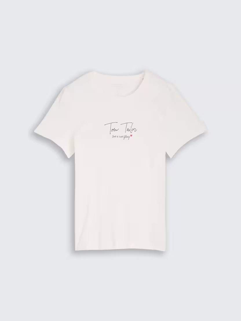 T-shirt pambuku me mëngë të shkurtra, Tom Tailor